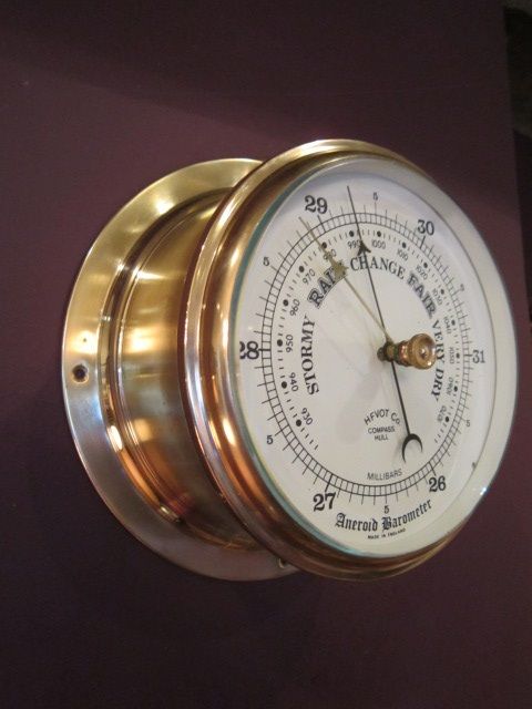 Small Edwardian Mahogany Barometer