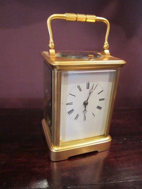 Victorian Gilt Striking & Repeating Carriage Clock