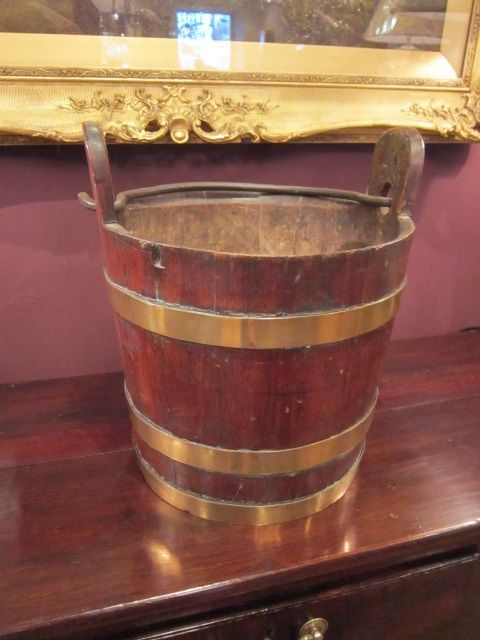 George III Mahogany & Brass Peat Bucket