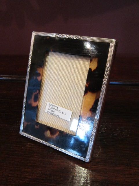 George V Silver & Tortiseshell Photo Frame
