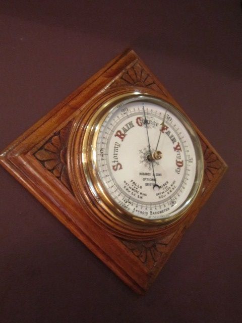 Victorian Diamond Shaped Aneroid Barometer