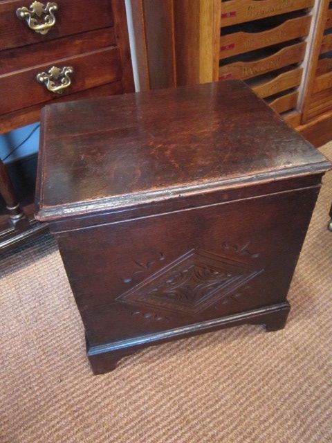 Original George I Oak Box Coffer