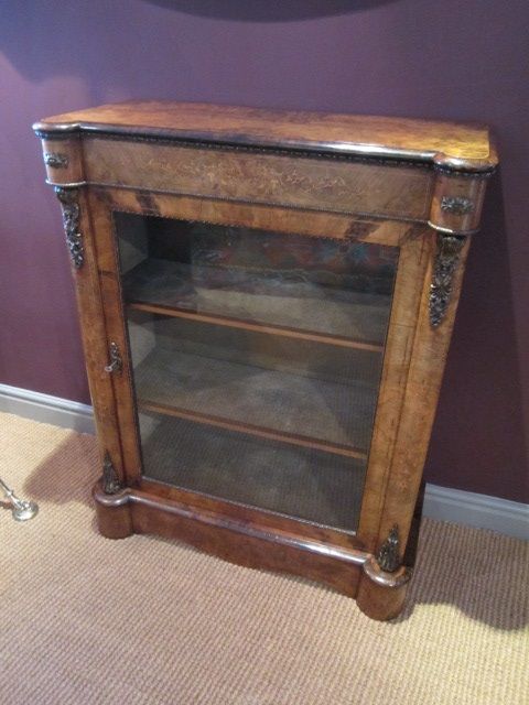 Fine Victorian Burr Walnut Side Cabinet
