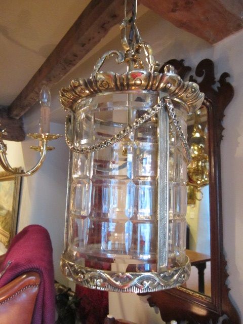 Quality Edwardian Brass Hanging Lantern