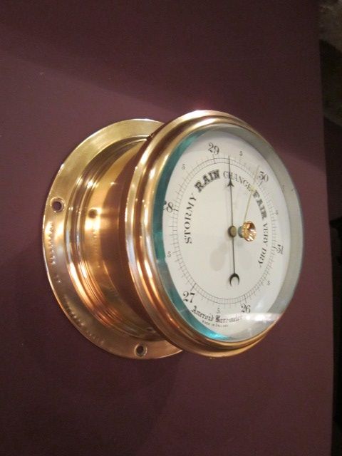 Victorian Brass Cased Marine Barometer
