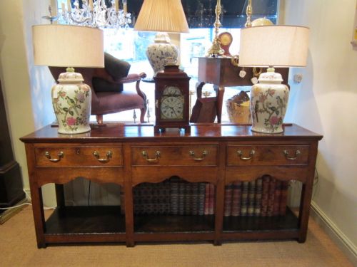 Mid Georgian Oak Open Potboard Dresser Base