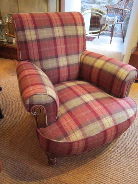 Comfortable Victorian Upholstered Easy Armchair