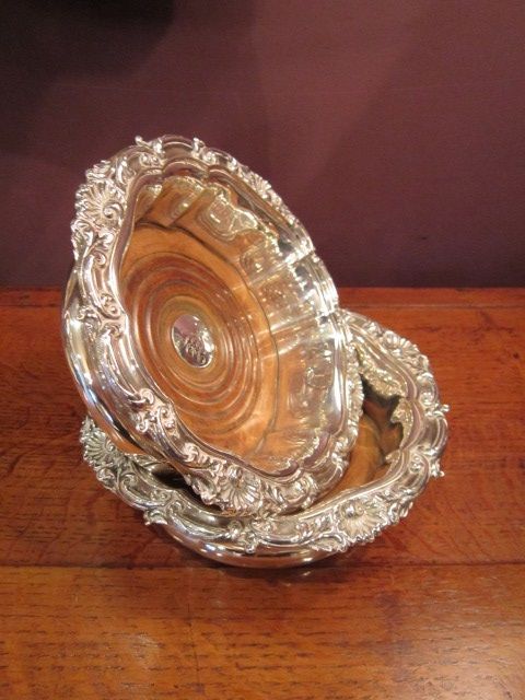 Pair of Victorian Silver Wine Coasters
