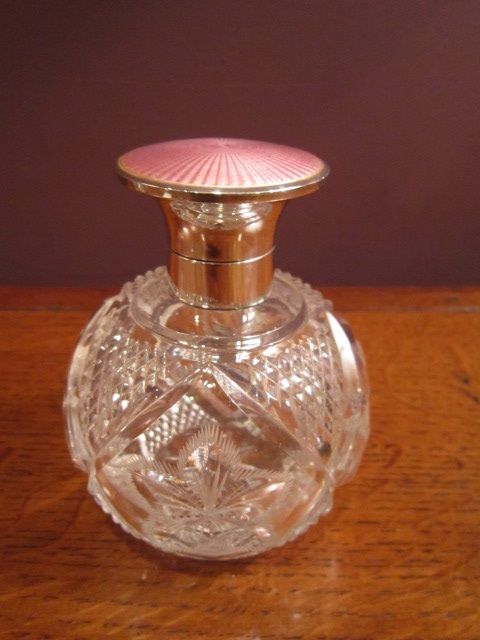Fine Art Deco Silver & Enamel Scent Bottle