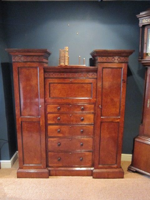 Superb Rare William IV Pollard Oak Gun Cabinet