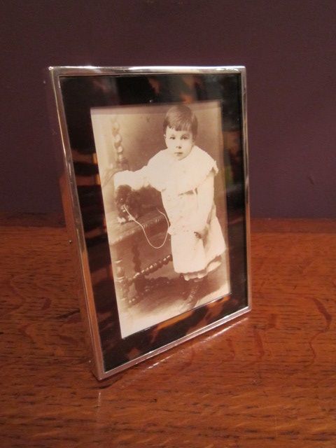 George V Silver & Tortiseshell Photo Frame
