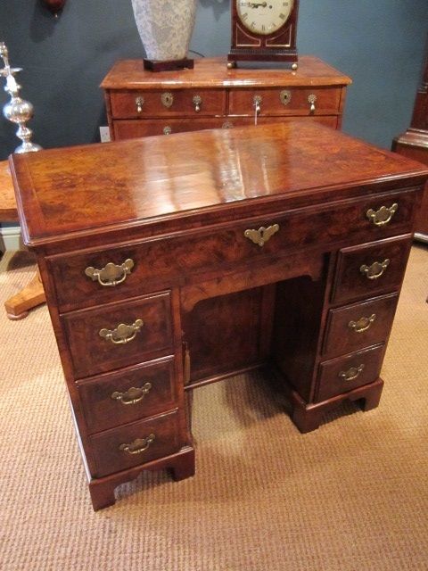 Fine George I Walnut Kneehole Desk