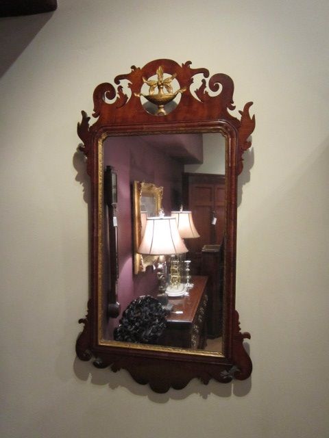 Fine George III Period Mahogany Wall Mirror