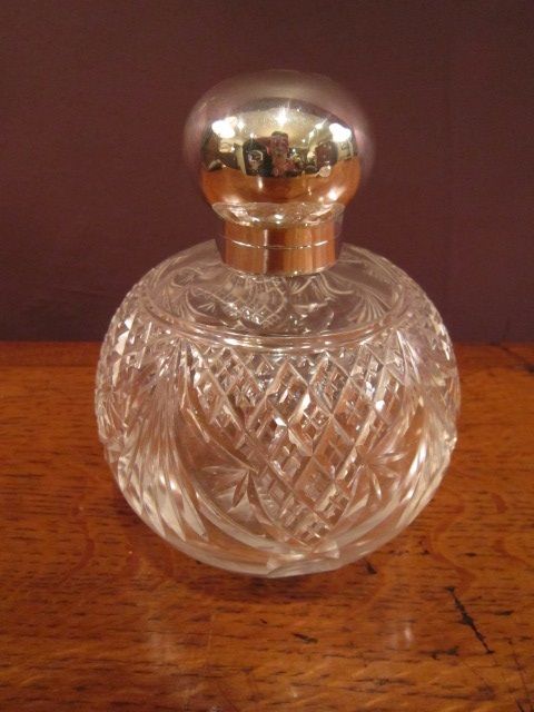 Large Victorian London Silver Scent Bottle