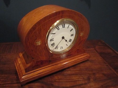 High Quality Arts & Crafts Inlaid Mantel Clock