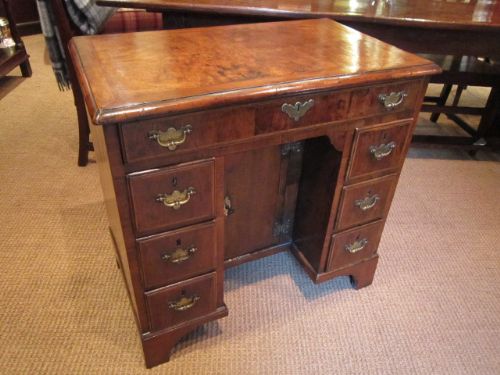 Original George I Walnut Kneehole Desk