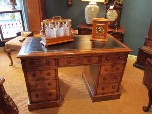 Superb Early Victorian Pak Pedestal Desk
