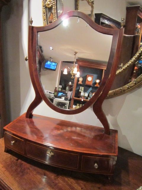 Immaculate Regency Flame Mahogany Toilet Mirror