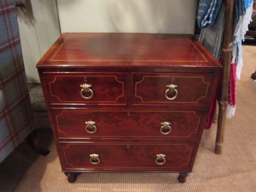 Stunning Regency Inlaid Bachelors Chest