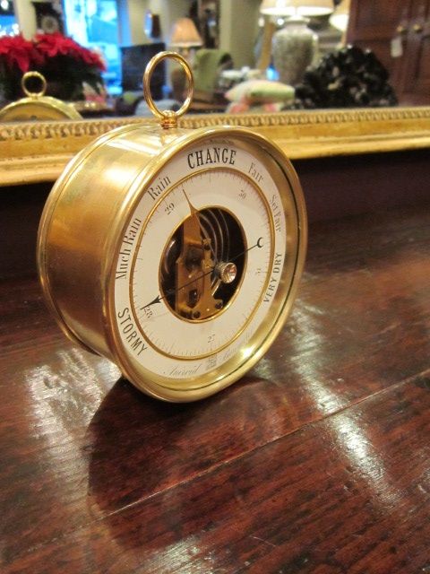 Small Victorian Desk Top Marine Barometer