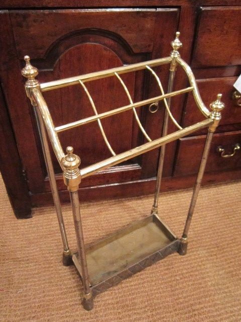 Quality Victorian Brass & Steel Stick Stand