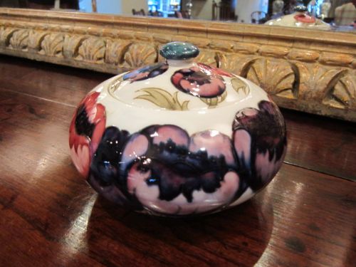 Rare Moorcroft Big Poppy Lidded Jar
