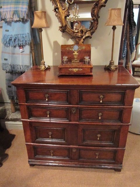 Superb George I Oak Moulded Front Chest