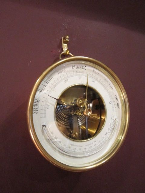 High Quality Victorian Brass Marine Barometer