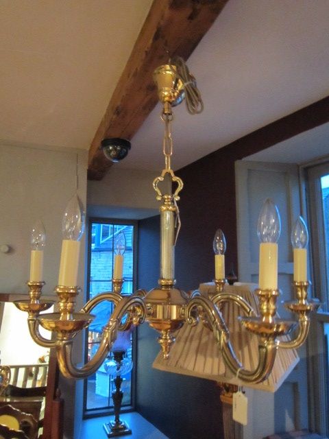 Top Quality Pair of 1920'S Cast Brass Chandeliers