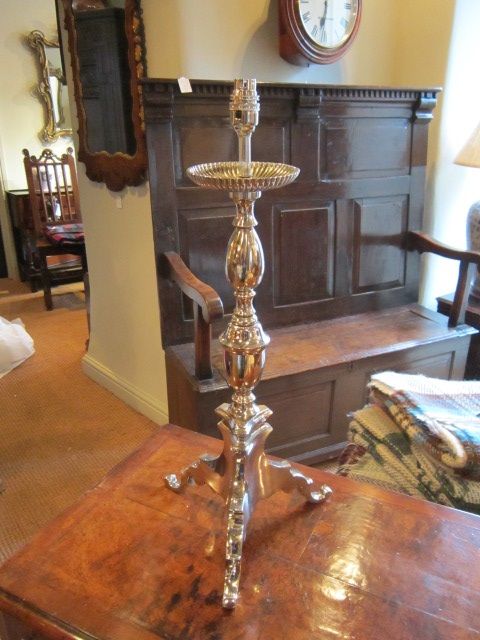 Top Quality Edwardian Nickel Plated Lamp