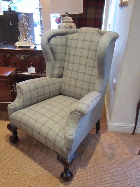 Superb Victorian Upholstered Wing Back Armchair