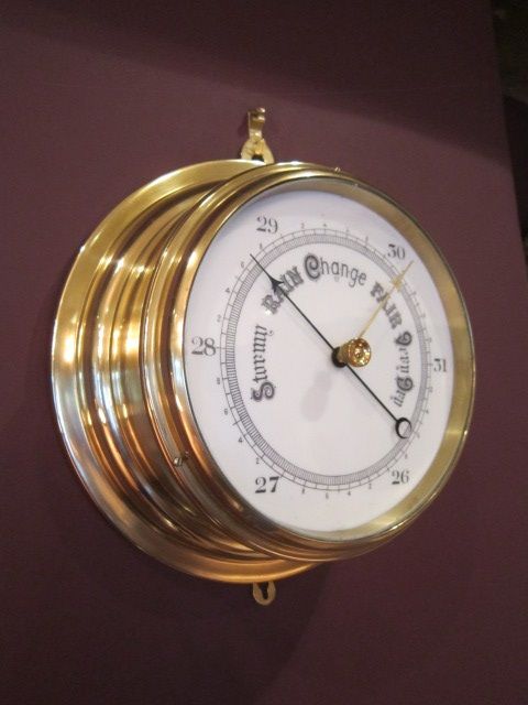 Quality Edwardian Porcelain Dial Marine Barometer