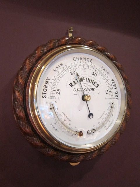 Rare Victorian Twin Therometer Glasgow Barometer