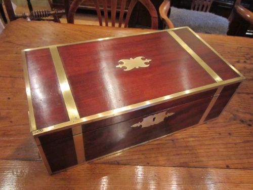 Fine Regency Brass Bound Writing Slope