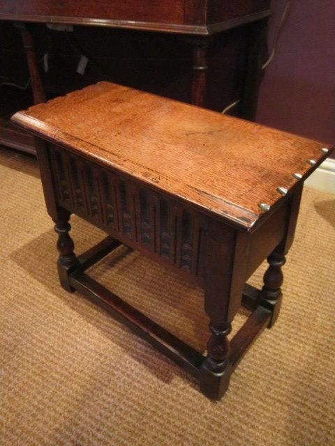 George I Style Victorian Oak Joint Stool