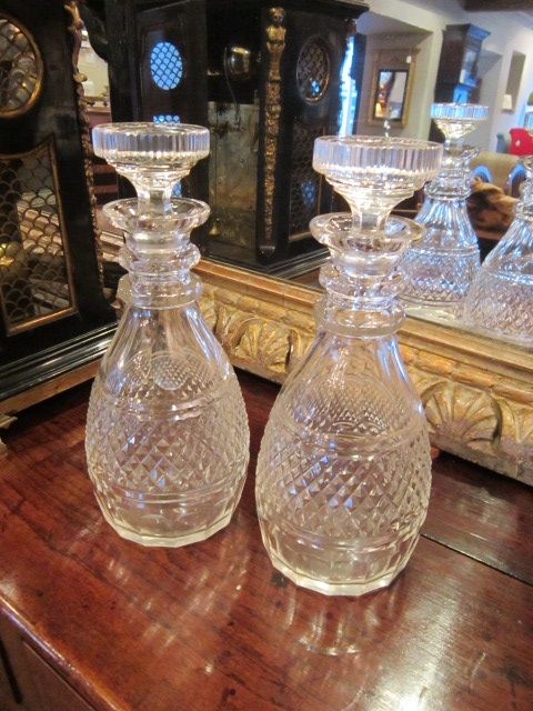 Superb Pair of Victorian Crystal Cut Decanters