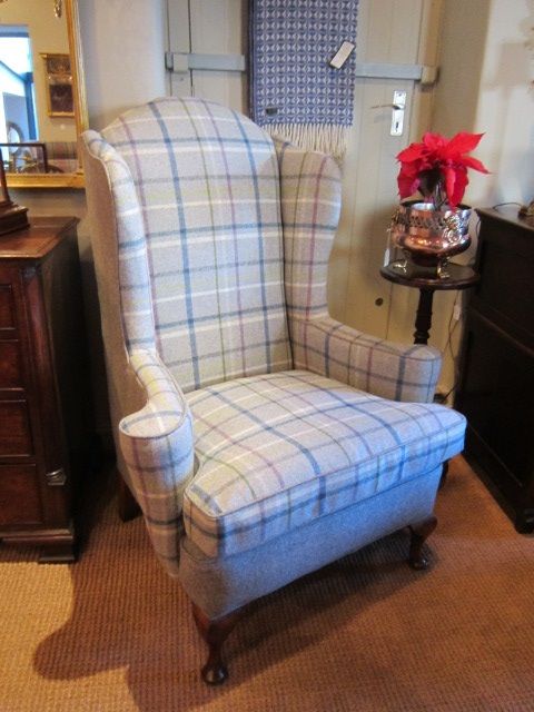 Superb Victorian High Backed Wing Armchair