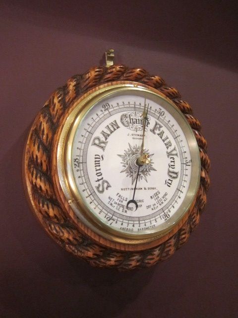 Quality Victorian Rope Twist Ships Barometer