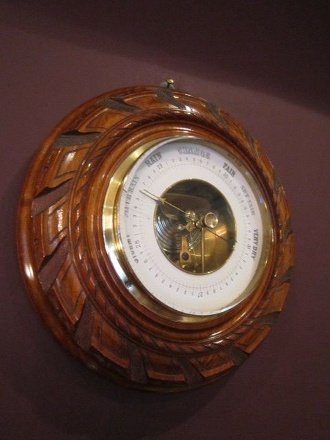 High Quality Victorian Walnut Aneroid Barometer