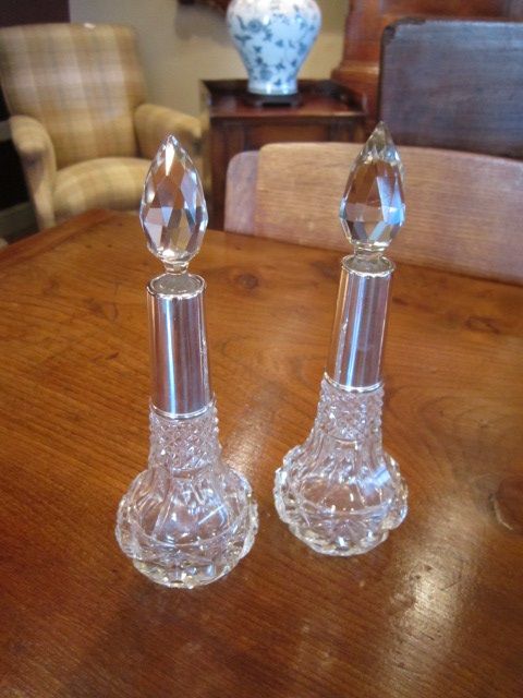 Quality Pair of Edwardian Silver Scent Bottles