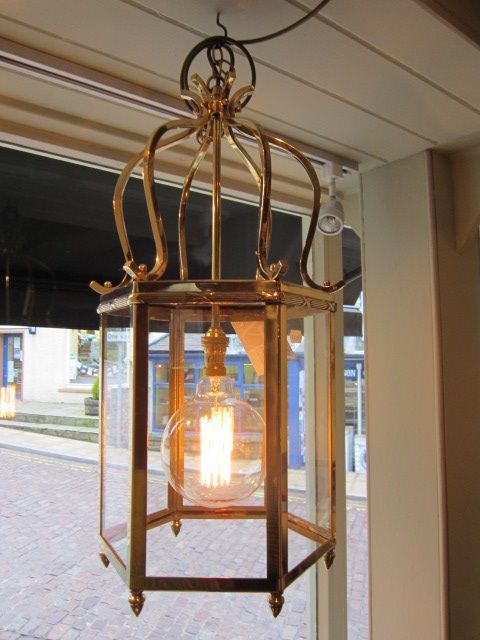 Quality Edwardian Brass Hall Lantern