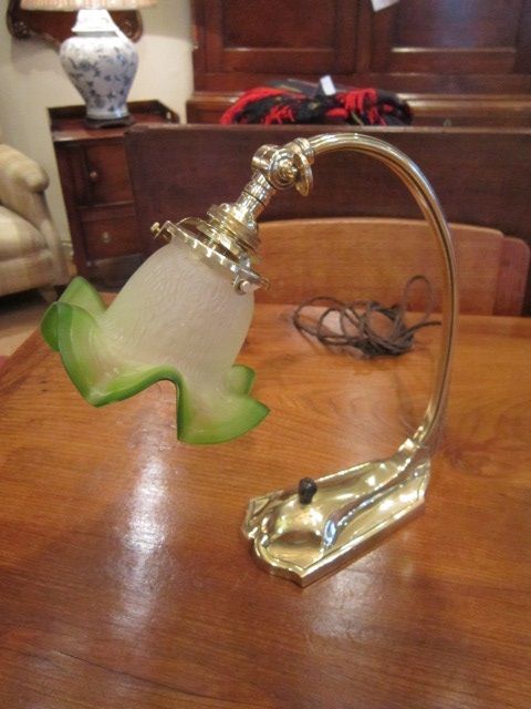 Art Nouveau Brass Desk Lamp