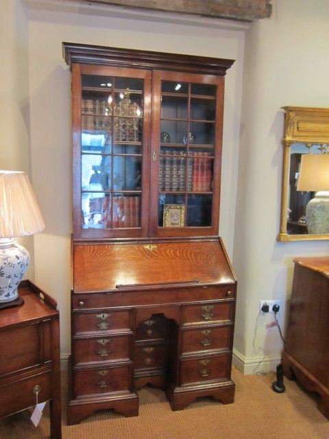 Superb George II Country Bureau Bookcase