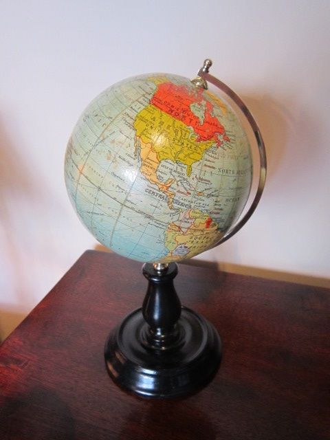 Small Phillips Paper Mache 6" Terrestrial Globe
