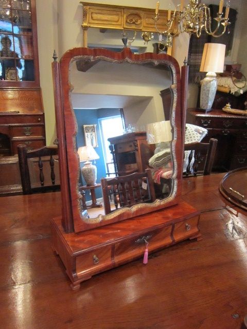 Fine George III Mahogany Toilet Mirror