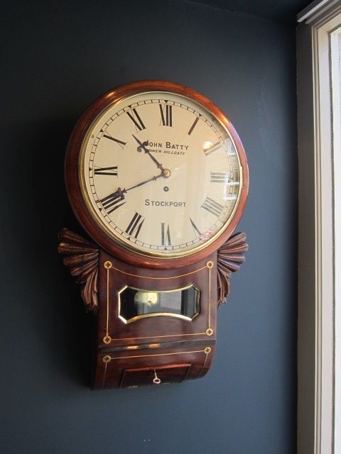 Victorian Single Fusee Drop Dial Wallclock
