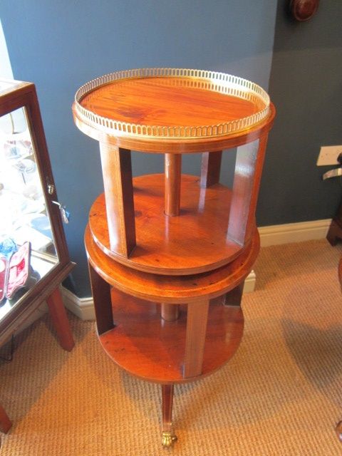 Top Quality Edwardian Inlaid Revolving Bookcase