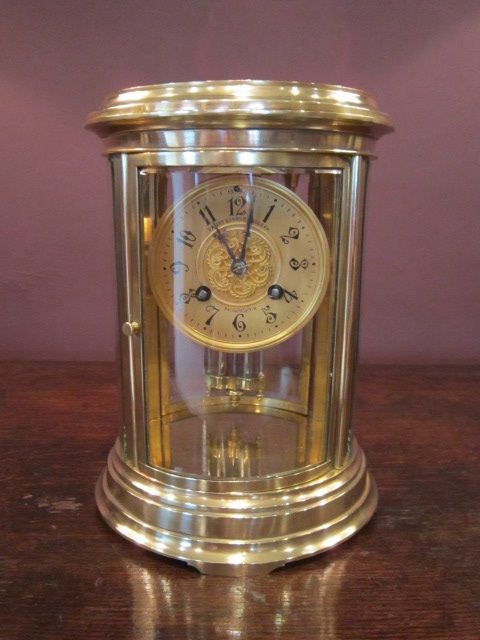 Top Quality Victorian Oval Four Glass Clock