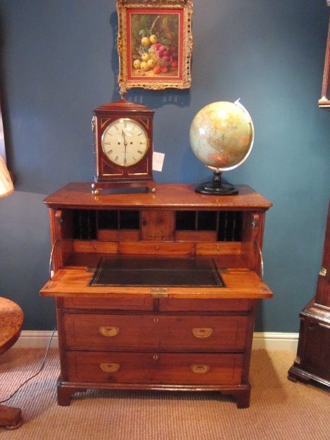 Superb Regency Camphor Campaign Secretaire Chest