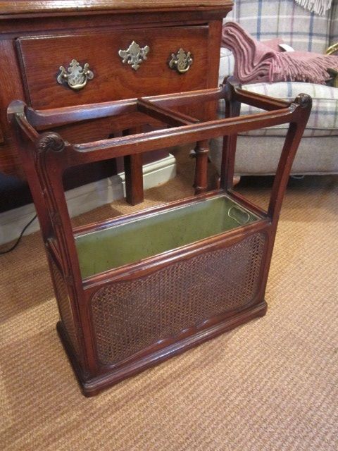 Unusual Victorian Mahogany Bergere Stick Stand
